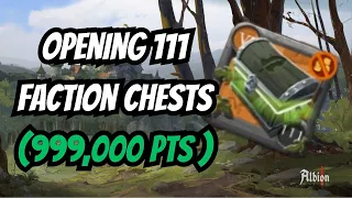 (ALBION ONLINE) Opening 111 Faction Chests: 999,000 Faction Points