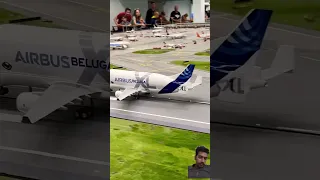 Miniature Airbus Beluge TakeOff 🛫 #miniaturwunderland #miniature #planespotting #aviation#airplane