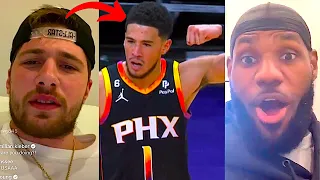 NBA PLAYERS REACT TO DEVIN BOOKER 58 POINTS VS PELICANS IN SUNS COMEBACK WIN | DEVIN BOOKER REACTION