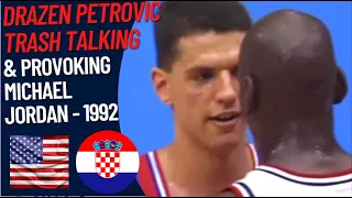 Drazen Petrovic Trash Talking & Provoking Michael Jordan | Olympics 1992