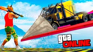 ЭКСТРЕМАЛЬНЫЙ УДАР ГРУЗОВИКА ПО ЯИЧКАМ НА ВОЛОСКЕ ОТ СМЕРТИ В GTA 5 ONLINE