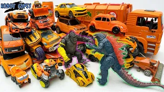 New Empire?! Godzilla x Kong TRANSFORMERS Toys | Orange BUMBLEBEE WFC Studio Deluxe x Mega RC Trucks