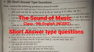 The Sound of Music// Class -9th NCERT  Short Answer Questions