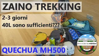 ZAINO DA #MONTAGNA #Quechua #Decathlon  MH500 40L - recensione!