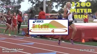 2018 TF - Mt Carmel - 3200 (Girls, Heat 1)