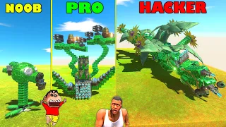 UPGRADING NOOB PLANT vs PRO vs HACKER in Animal Revolt Battle Simulator | CHOP SHINCHAN