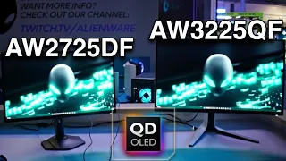 New QD OLED Alienware 32" 4k 240hz Curved & 27" 360hz Flat Unveiled AW3225QF AW2725DF