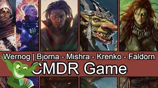 Artifactocalypse! Wernog & Bjorna vs Mishra vs Krenko vs Faldorn EDH / CMDR game play