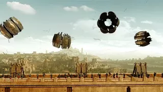 baahubali 2 epic battle flying over the wall