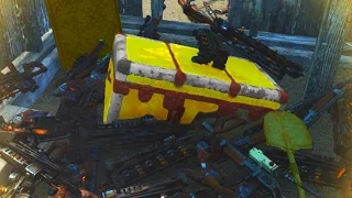 Fallout 4 INSANE LEGENDARY WEAPONS CHEST - Best Legendary Weapon Farming EVER!!