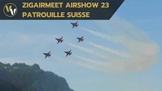 Patrouille Suisse F-5E Tiger awesome air show display - Zigairmeet 2023!