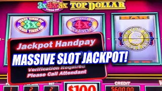 HIGH LIMIT TOP DOLLAR WITH A BIG JACKPOT MASSIVE OFFER BONUS ON THIS CLASSIC SLOT MACHINE