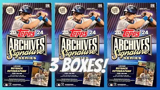 New Release! ⚾️ 2024 Topps Archives Signature Series ** 3 Boxes 1 Auto Per Box! **