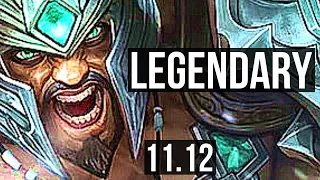 TRYNDAMERE vs SYLAS (TOP) | 12/0/4, 1.9M mastery, Legendary, 500+ games | KR Master | v11.12