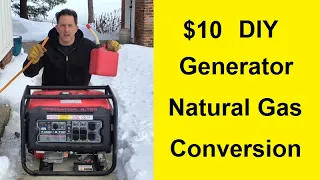 DIY Generator Conversion to Natural Gas for $10