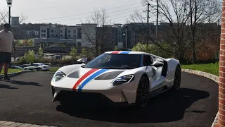 Supercars Leaving Cars And Coffee-LOUD Sounds (2x Ford GT, AMG GT Black Series, SLR Mclaren)