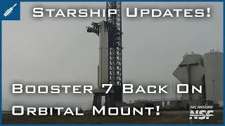 SpaceX Starship Updates! Booster 7 Lifted Back Onto Orbital Mount! Ship 24 Rolled Out! TheSpaceXShow