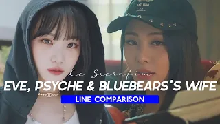 LE SSERAFIM — Eve, Psyche & Bluebeard's wife | Line Comparison [without Chaewon]