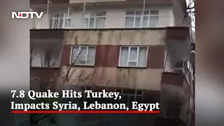 Video Shows Building Collapsing Like House Of Cards After Turkey Quake
