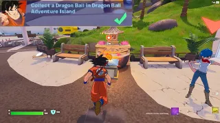 Collect a Dragon Ball in Dragon Ball Adventure Island Fortnite