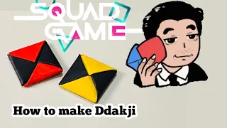 How to make DdaKji | Squid Game | Origami Ddakji squid game | no scissors no glue |Easy DIY Game