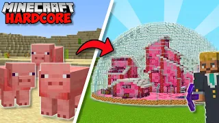 I Built A PIG CITY in Minecraft 1.19 Hardcore (#72)