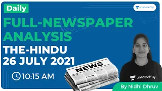 The hindu analysis today | Current affairs today | CLAT Preparation | CLAT 2022 | 26 July News