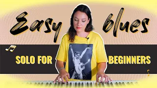 Easy blues solo for beginners. How to play blues.