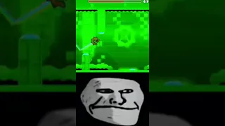 Troll face geometry dash Version meme | geometry dash smallest voillon #shorts