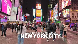 NEW YORK CITY - Manhattan Winter Season, Times Square, 7th Avenue, 34th Street & Bryant Park, Travel