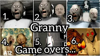 Granny 1 2 3 4 5 6 All game overs death endings