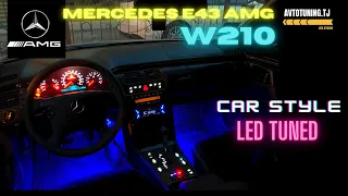 Mercedes e43 AMG W210 LED Interior. Mercedes W210 Styling and Tuning