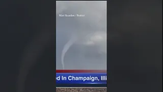 Apparent tornado caught on video downstate Illinois
