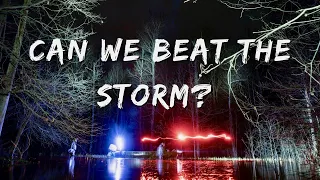 Duck Hunting Trying To Beat A Storm! | Bad Weather Is On The Way | Into The Woods with Rusty Creasey