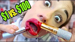 $1 LIPSTICK VS. $1000 LIPSTICK!