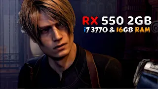 RX 550 2GB + i7 3770 & 16GB Ram | Resident Evil 4 (Remake)