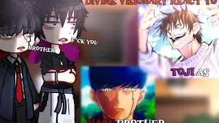 Divine Visionary react to mash's brother as toji || Mashel magic and muscles React