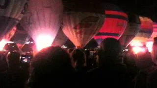 Saturday night glow Bristol International Balloon Fiesta 2011