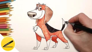 How to Draw a Dog Ozzy (Run Ozzy Run) | Draw Beagle Ozzie step by step