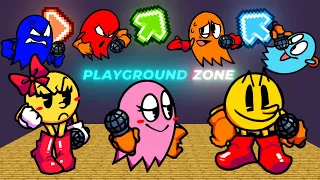 FNF Character Test | Gameplay VS Playground | Pac-Man (Pacman) | Ms Pacman, Clyde, Inky Pinky Blinky