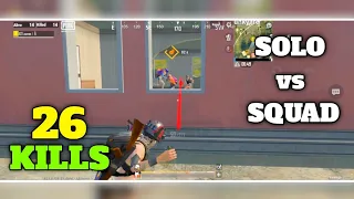 Solo vs Squad 😈 Full Gameplay | 26 KILLS 🔥| PUBG MOBILE LITE