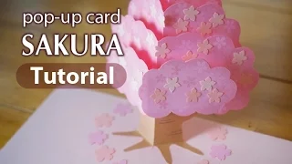 TUTORIAL_"SAKURA" pop-up card  __(Free Pattern)