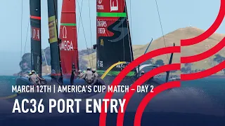 The 36th America’s Cup | Port Entry Stern Camera | 🔴 LIVE Day 2