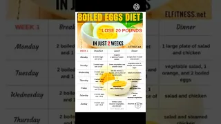 Lose 20 pounds weight just in 2 weeks with boiled eggs diet