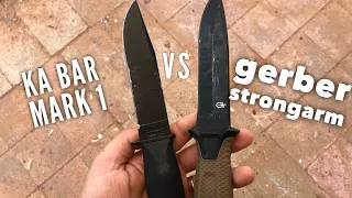 Ka Bar Mark 1 Navy Knife vs Gerber Strongarm