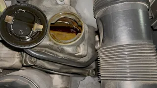 Mercedes-Benz Oil Cap Leak Check and Simple Replacement