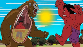 King Kong Vs Red Hulk Ft Witch World | King Kong Vs Hulk