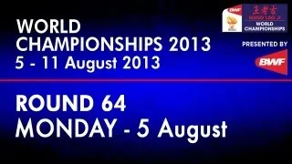 R64 - MS - Lee Chong Wei vs Scott Evans - 2013 BWF World Championships