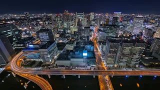 [4K] コンラッド大阪からの夜景 中之島フェスティバルタワー･ウエスト Night View from CONRAD OSAKA Luxury Hotel in Nakanoshima Japan