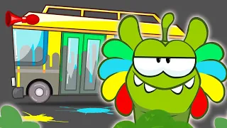 Learn  With Om Nom | Wheels On The Bus Painting | Toddler Learning Video